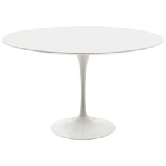 Eero Saarinen for Knoll Round Dining Table, White Laminate Top