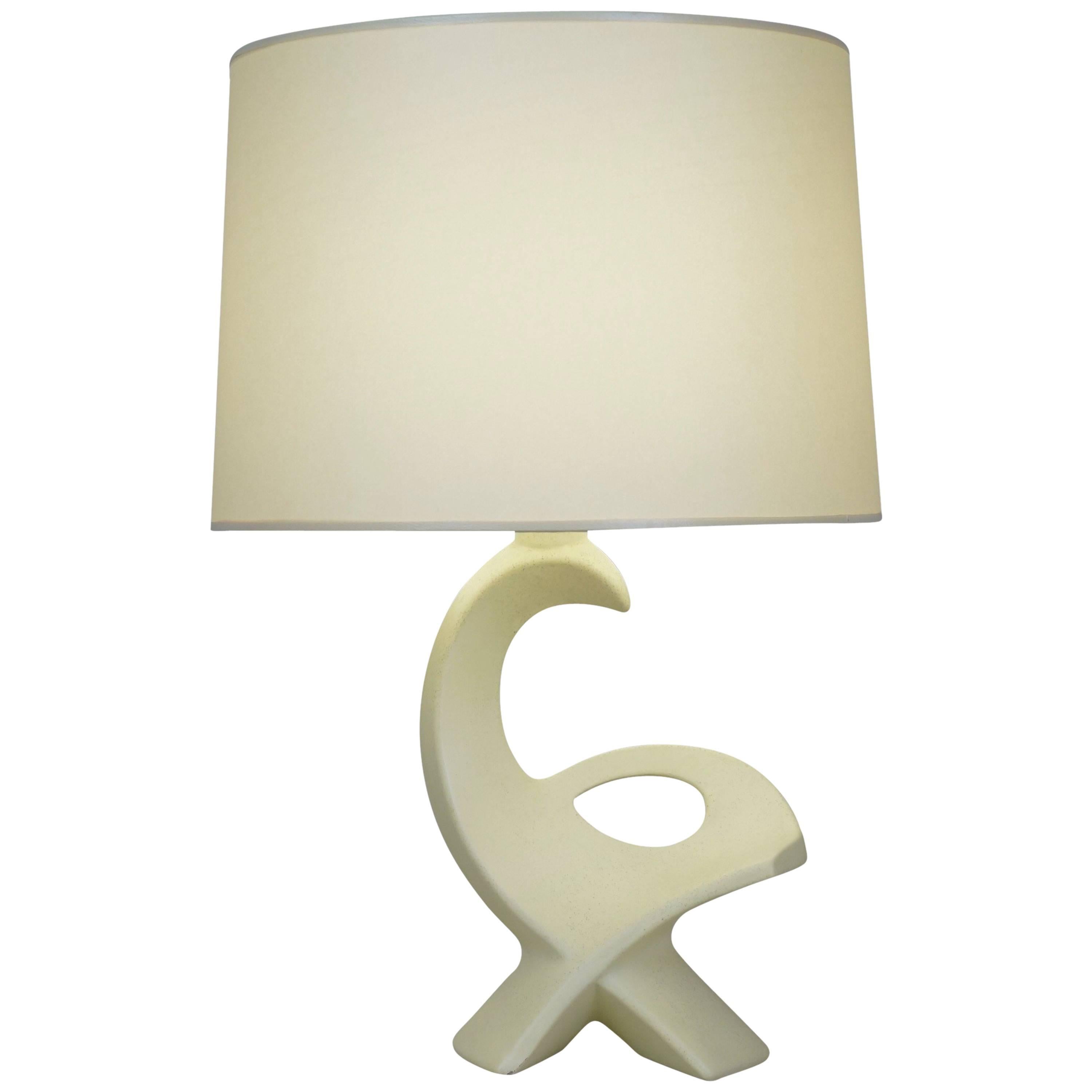 1970 Zoomorphic Yellow Ceramic Table Lamp For Sale