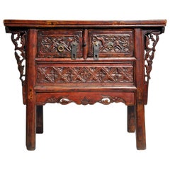 Butterfly Chest with Carved Wings with Original Patina