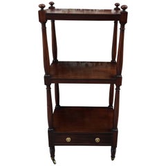 Mahogany Three-Tier Stand with Drawer Early 19th Century