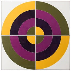 Vintage Target Quadriptych Framed Silkscreens