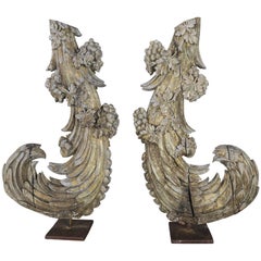 Pair of 19th Century Italian Carvings on Iron Bases 3