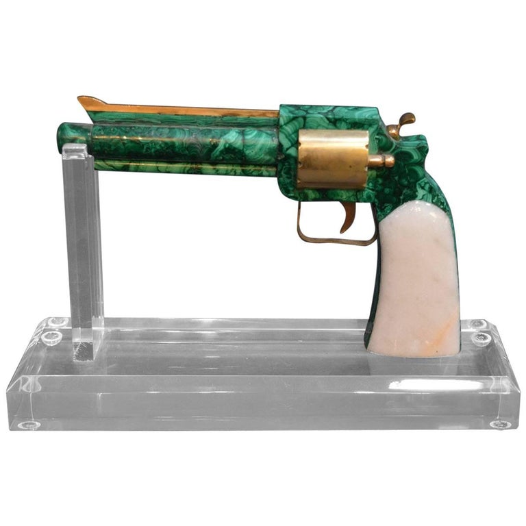 Malachite and Marble Gun at 1stDibs