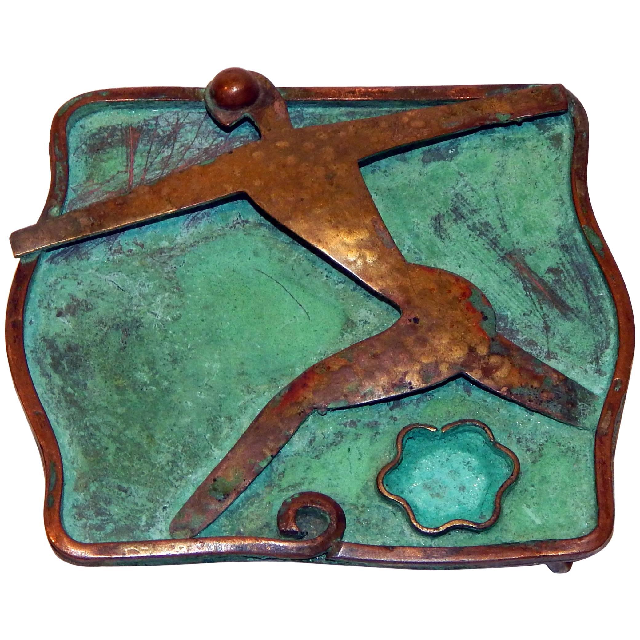 Ken Beldin Figural Mid-Century Mexican Copper Belt Buckle