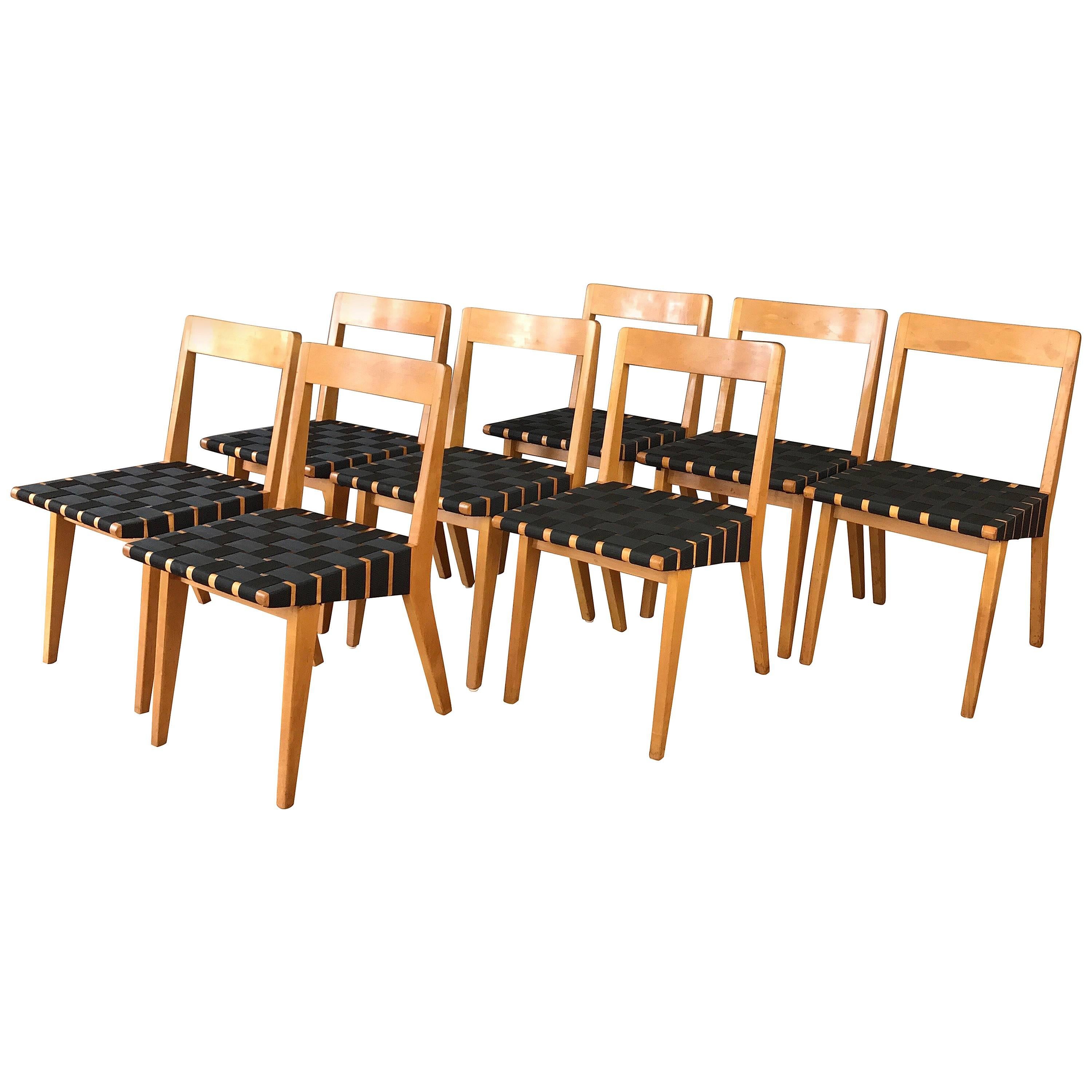 Early Set of Eight Jens Risom for Knoll 666 Side Chairs