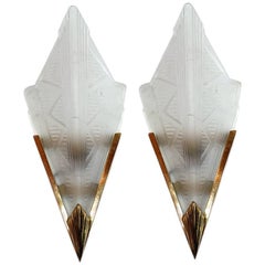 Pair of French Art Deco Wall Lights Sconces 10