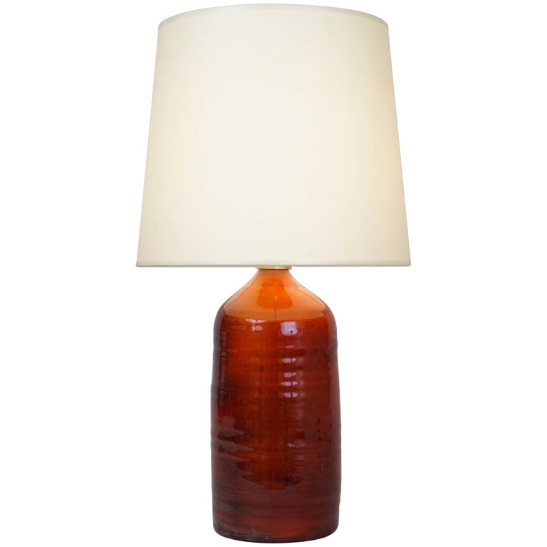 Late 20th Century Orange Ceramic Table Lamp For At 1stdibs Late 20th Century Orange Ceramic Table Lamp For