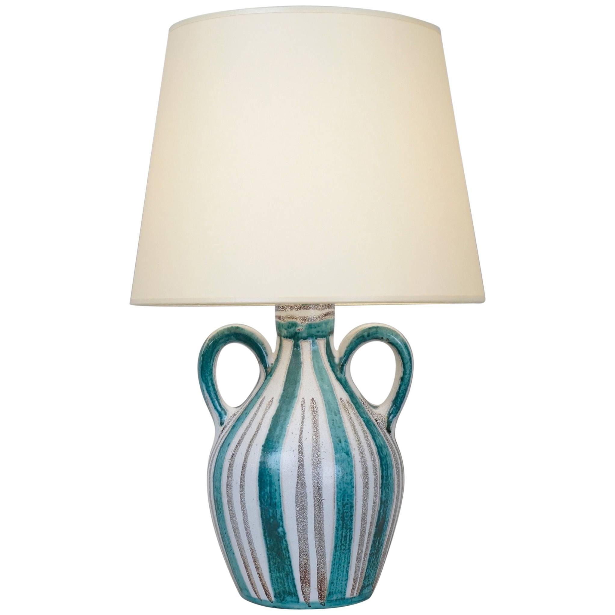 R Picault Ceramic Table Lamp