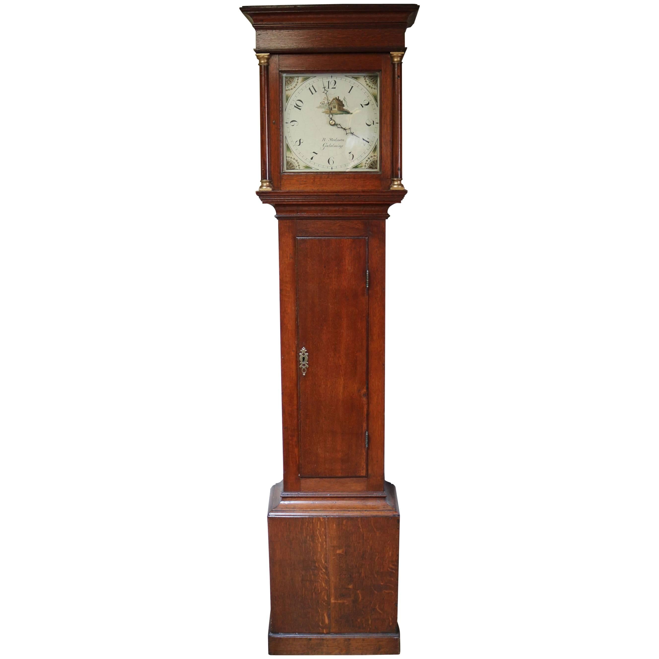 Oak Country Longcase Clock
