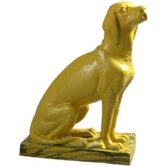 Lifesize Ceramic Statue of a Pointer Dog