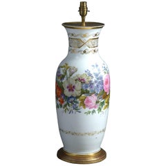 Large 19th Century Porcelain Vase Lamp
