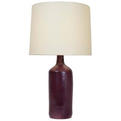 Late 20th Century Red-Purple Ceramic Table Lamp