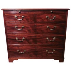 Small Georgian Mahogany Chest of Drawers, Batchelor’s Chest with Brushing Slide