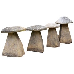 Group of Four Cotswold Stone Staddle Stones
