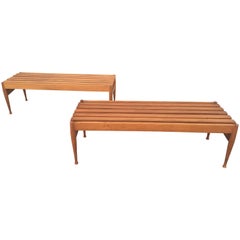 Pair of Benches by Reguitti, attributed to Gio Ponti