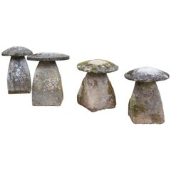 Antique Group of Four Ham Stone Staddle Stones