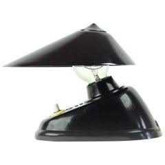 Black Bakelite Office Lamp by Bauhaus Team, Czechoslovakia, circa 1930 8