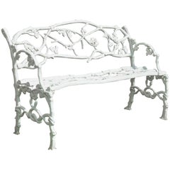 Two 19th Century Cast Iron Garden Seats of a Twig and Foliage Design
