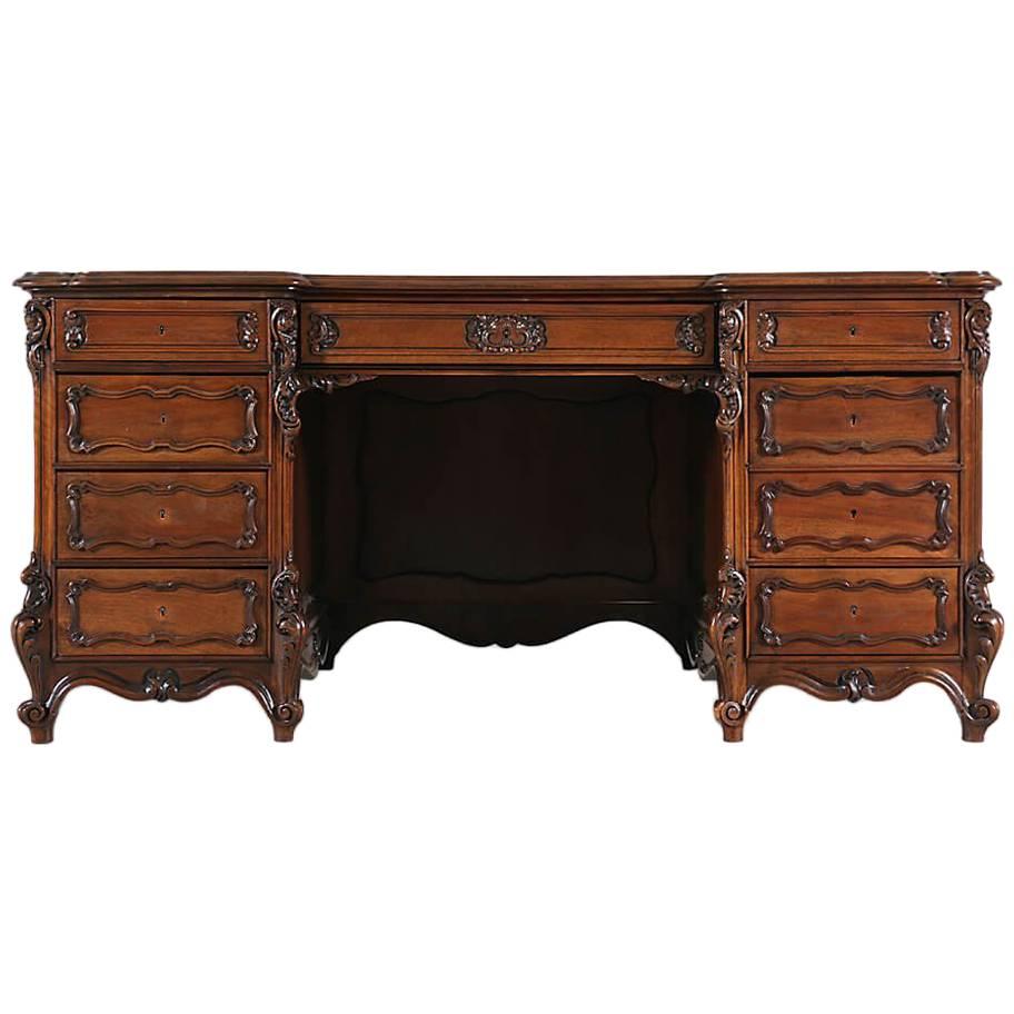 French Louis XV-Style Executive Desk