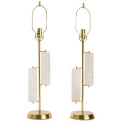 Lampes cylindriques cristal de roche, collection Eon