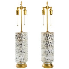 Vintage Textured Mercury Glass Lamps