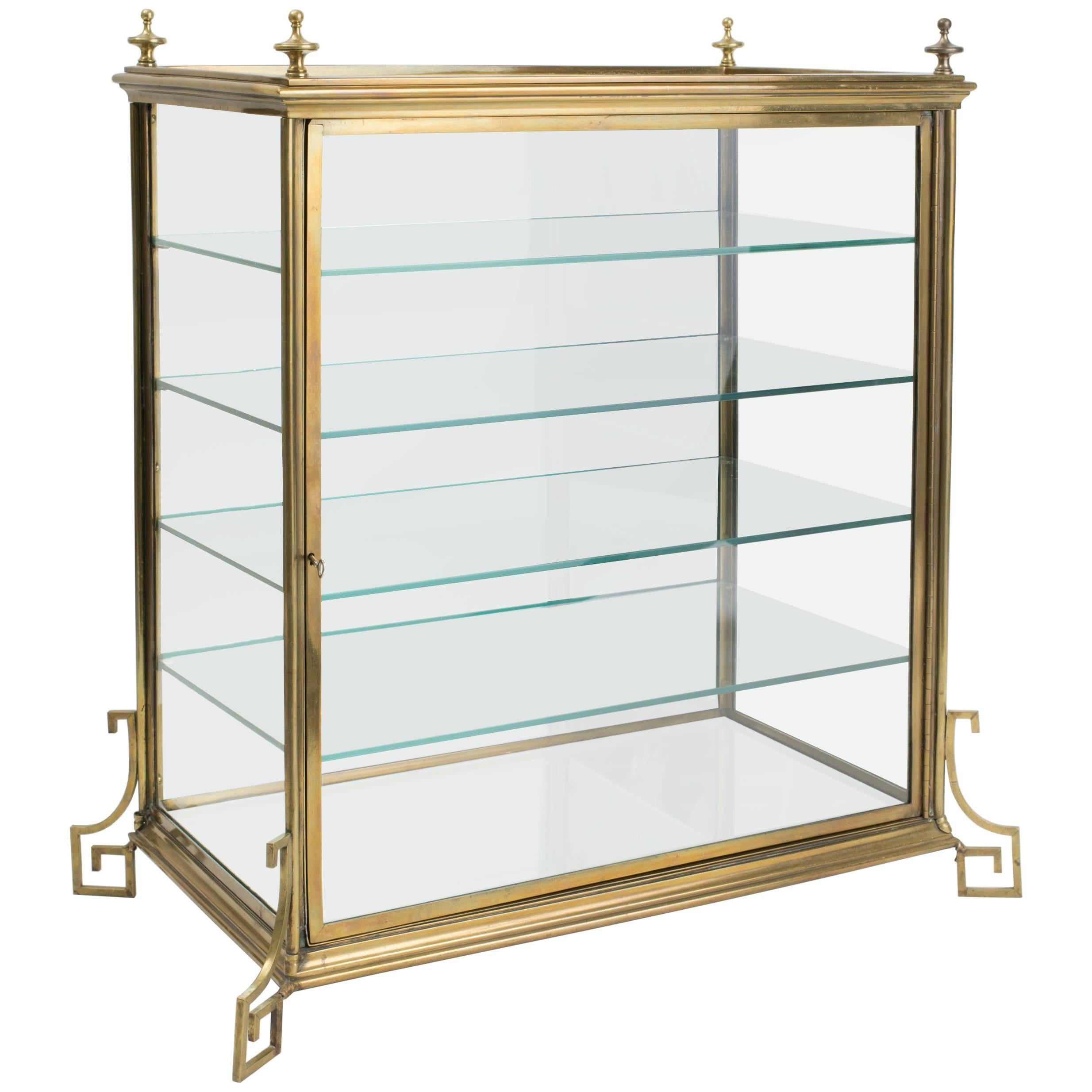 Italian Brass and Glass Display Cabinet