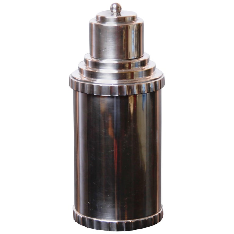 Shaker Per Cocktail Mezclar In Rame Placcato Art Déco - 500 Ml, Vintage, Elegante, Fatto A Mano