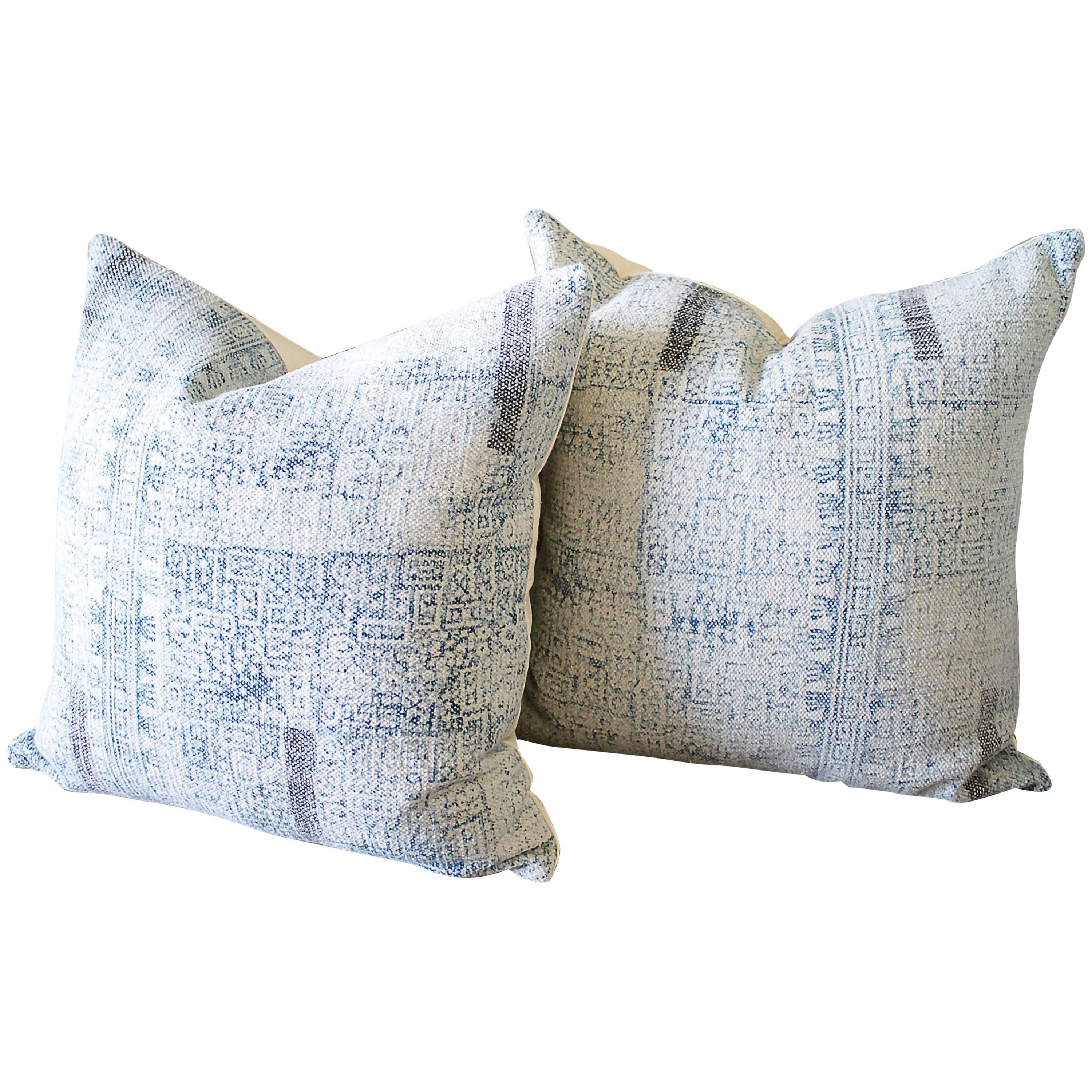 Batik Color Block Style Accent Pillows