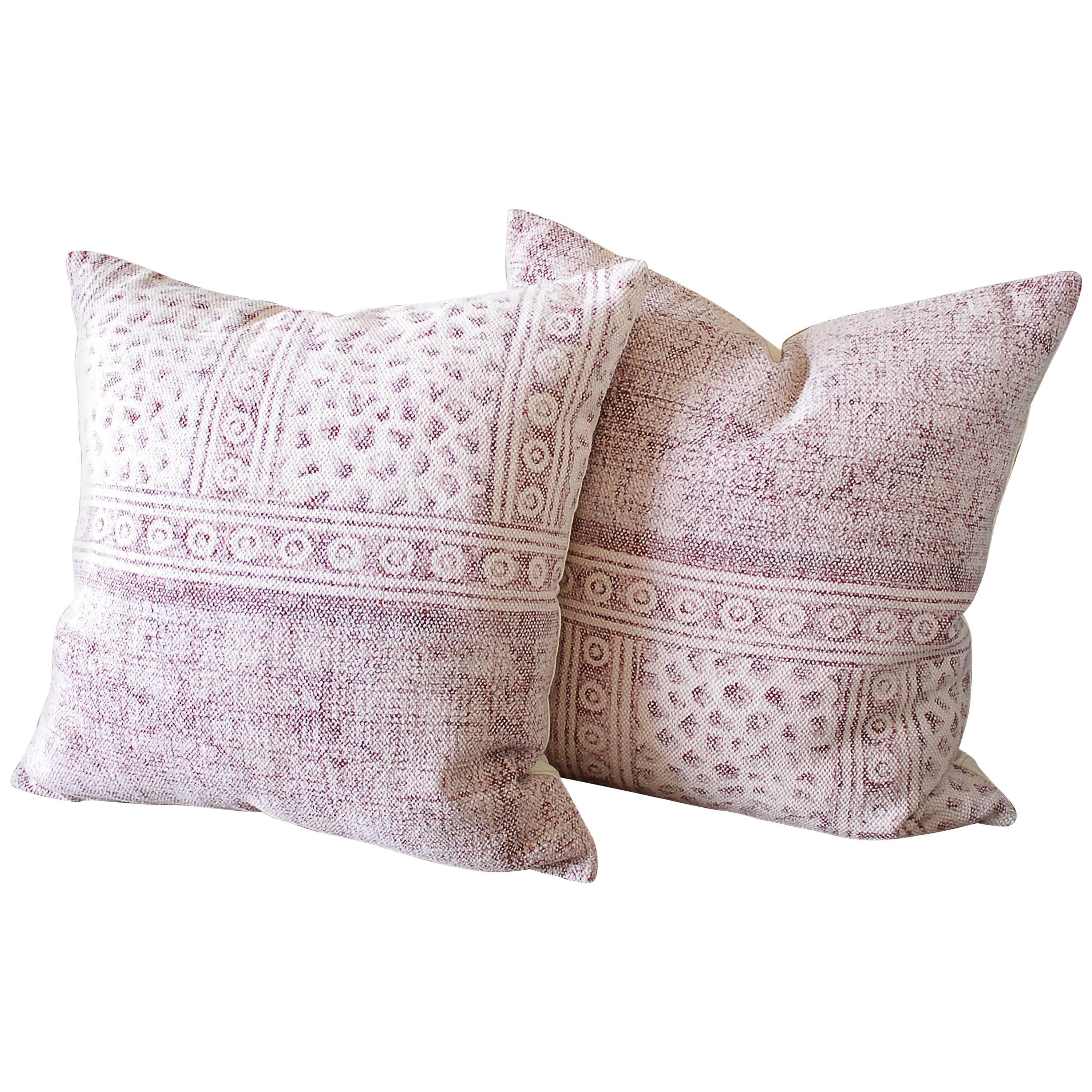 Boho Chic Color Block Over Dyed Pillow