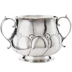 English Arts & Crafts Sterling Centerpiece and Wine Cooler