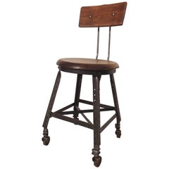 Petite Vintage Factory Stool