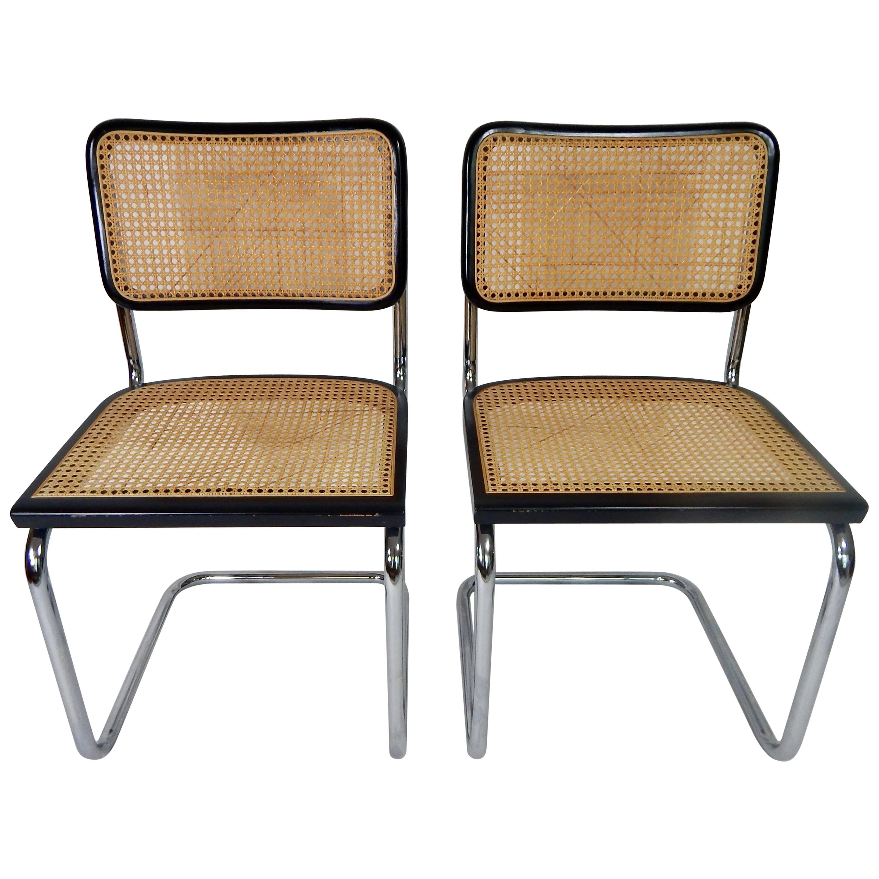 Marcel Breuer Cane Cesca Chairs, Italy