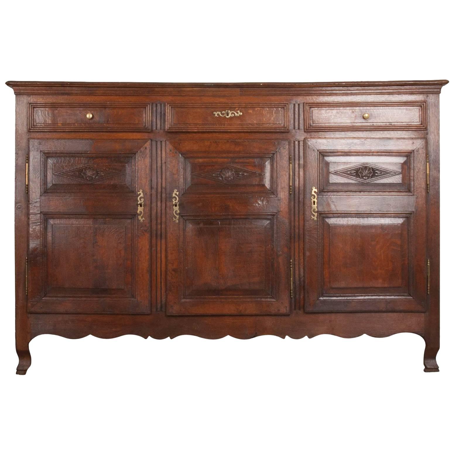 French 19th Century Provincial Oak Enfilade from Normandy