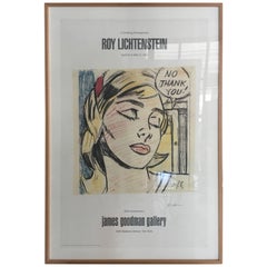 Signiertes Roy Lichtenstein Poster
