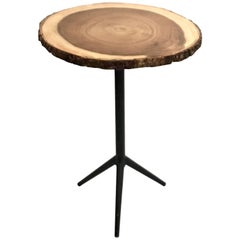 1950s, American Mid-Century Modern Small Round Top Cocktail Table