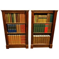 Antique Good Pair of Victorian Mahogany Dwarf Bookcases