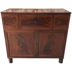 English Mahogany Server with Desk and Bottom Drawers, circa 1830