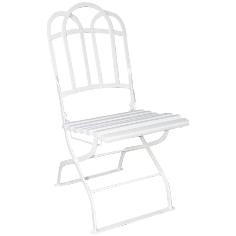 Antique French Folding Bistro Chair For Sale at 1stdibs