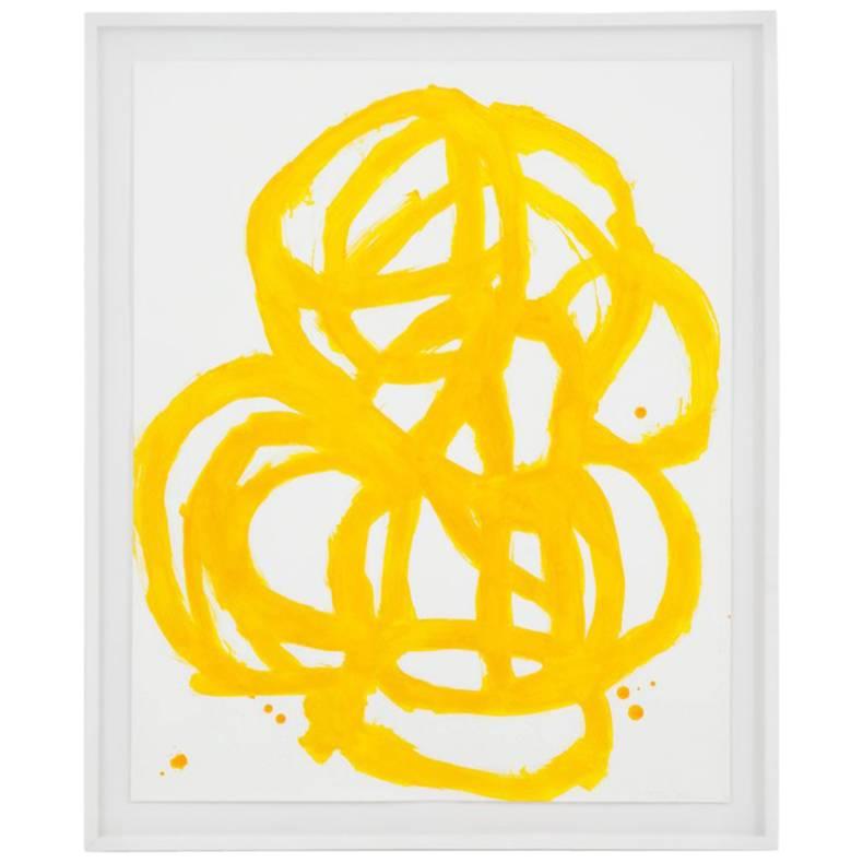 Tim Forcum Original Framed Yellow Abstract