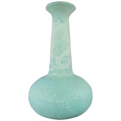 Tall Cenedese Murano Scavo Glass Vase