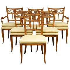 Set of Six French Provincial Farmhouse Dining Chairs