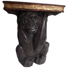 Monkey with Book Chair Side Table or Table Base or Monkey Pedistal