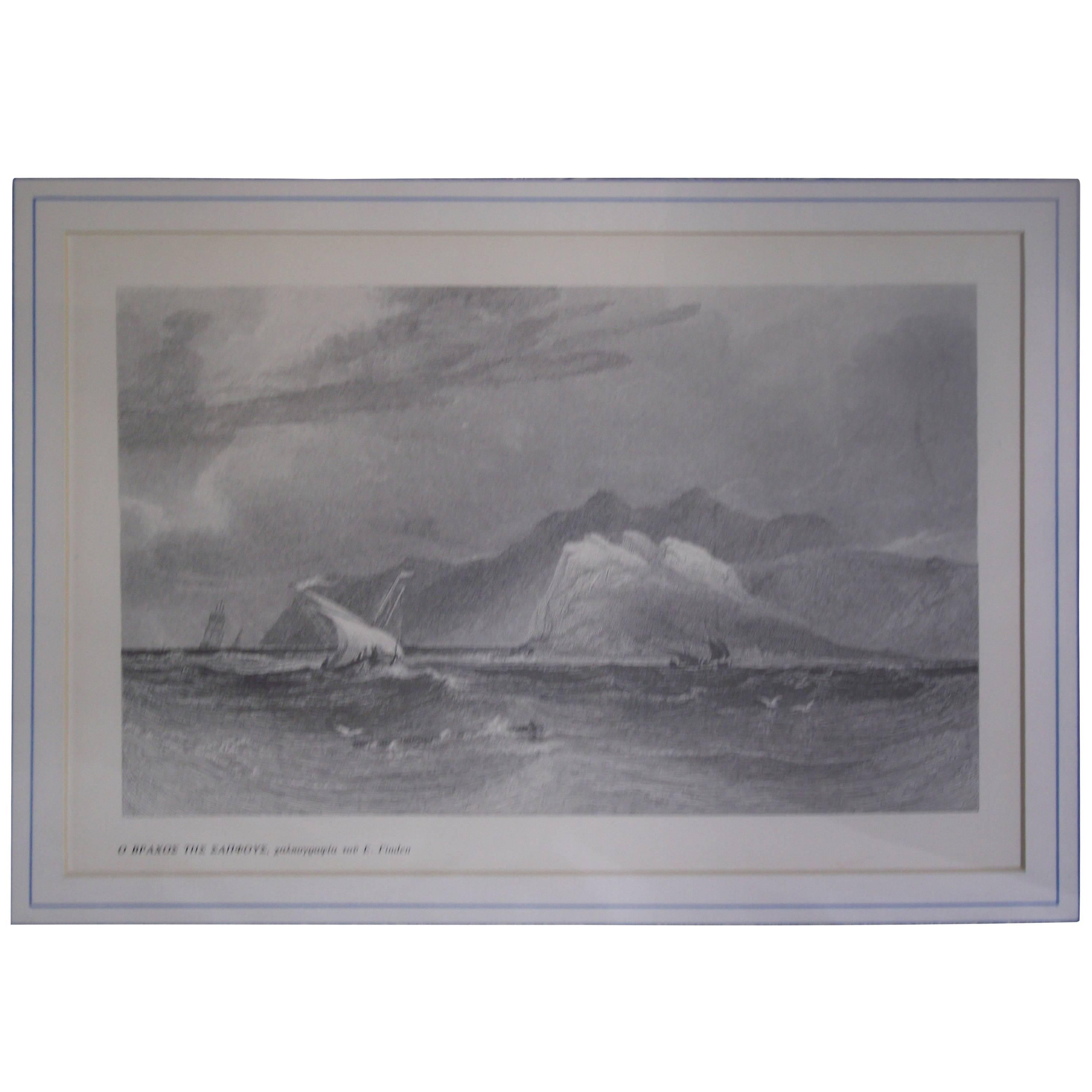 Beautiful Framed print by Edward Francis Finden. Still in the original mat and burl wood finished frame.

Edward Francis Finden (1791-1857) was a well-known English Engraver. His engravings were very popular in the mid-19th century.