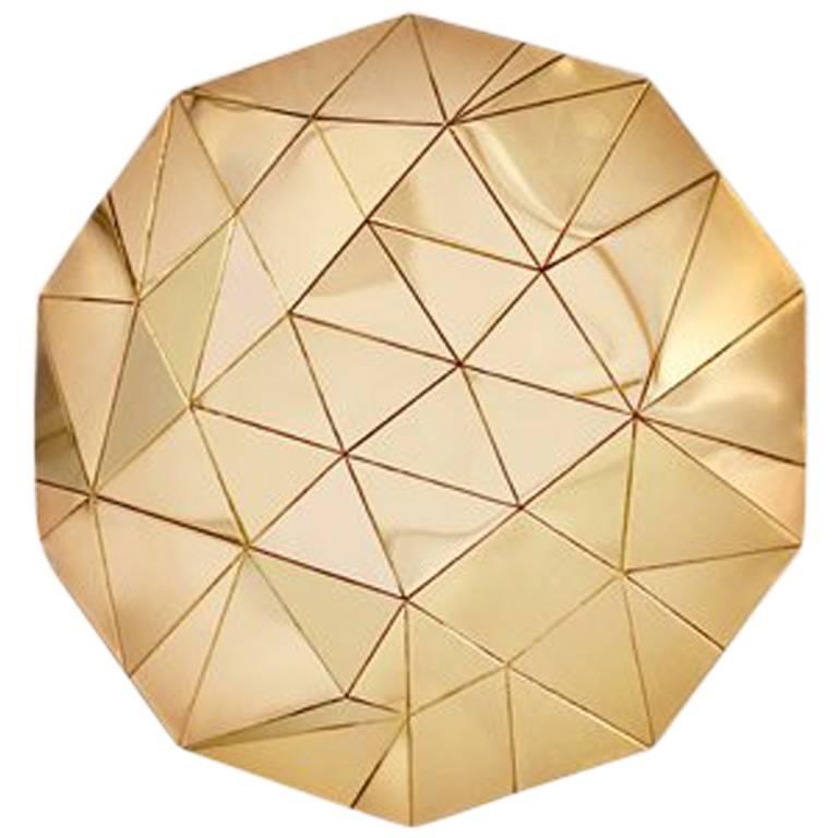 Alex Earl Brass Hotplate Wall Sconce, Contemporary Hand Made Wall Light For Sale