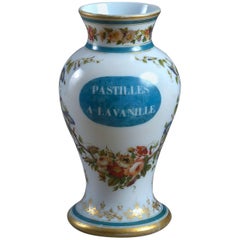 Louis Philippe Opaline Glass Vase or Lamp Base Antique Louis Philippe Opaline Glass Vase or Lamp Base