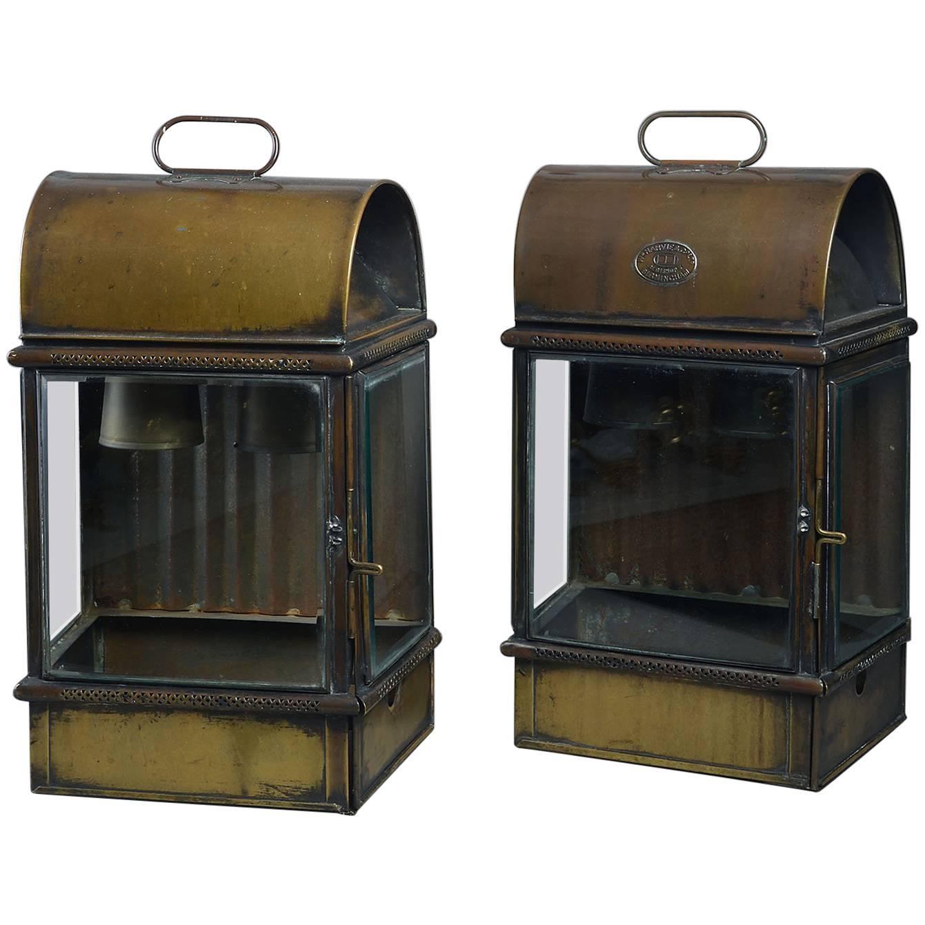 Pair of Large Late 19th Century Wall Lanterns For Sale