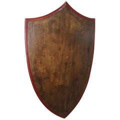 Vintage Large Sized Wooden Theatre Shield from France, circa 1960