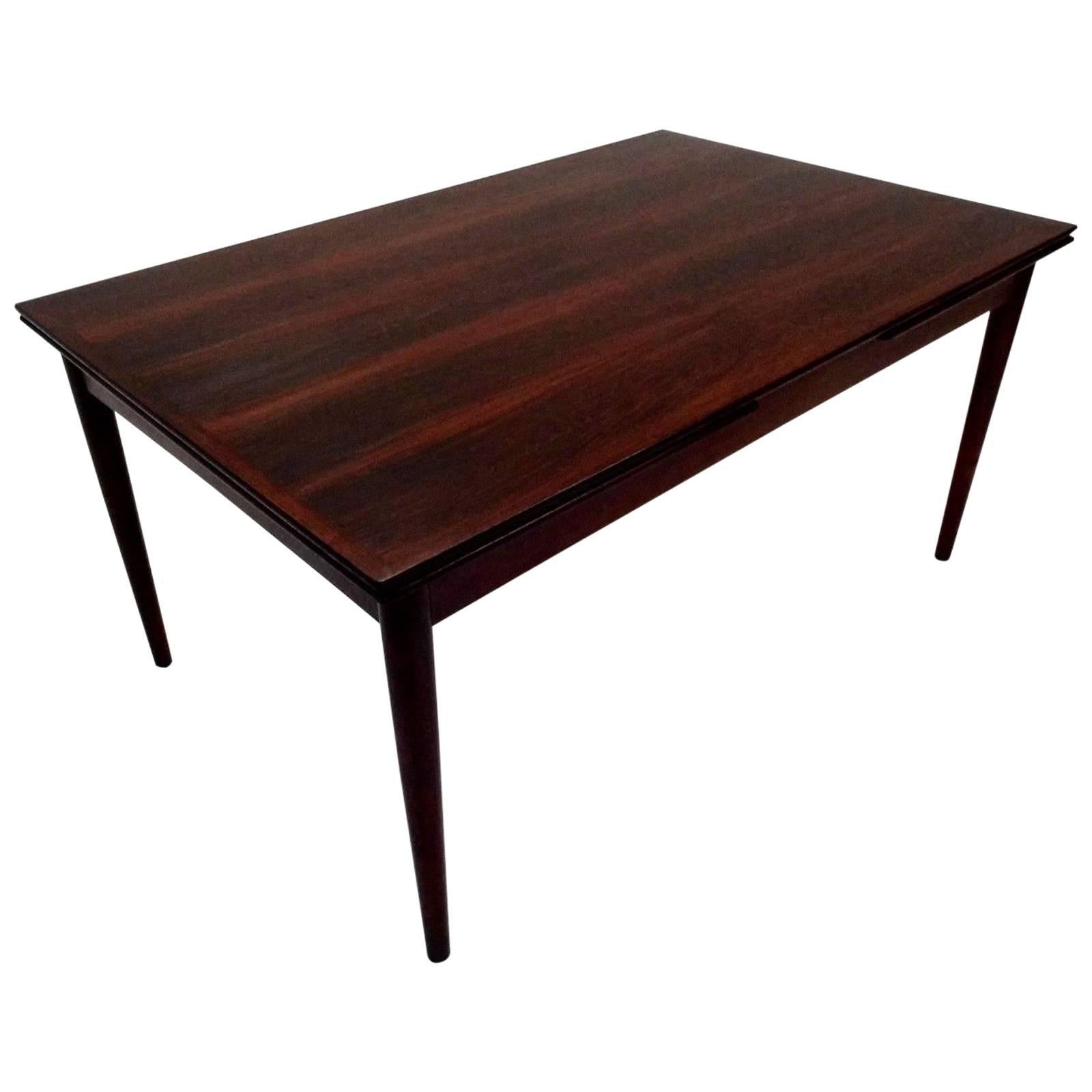 Danish Rosewood Extending Dining Table Mid-Century, 1960s