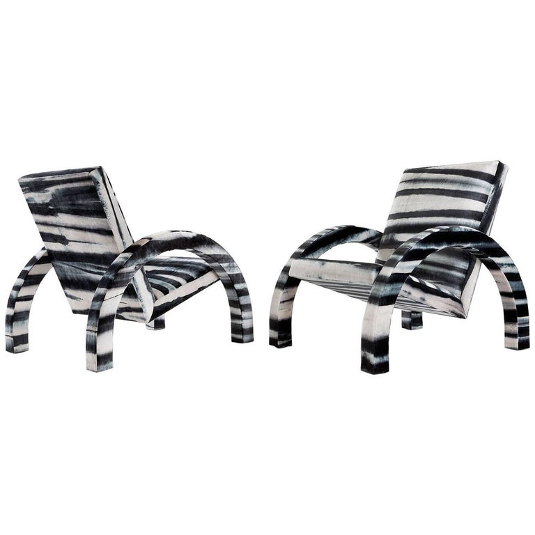 Creatures, a Contemporary Arm, Lounge, Club or Side Chair in Spray Dyed