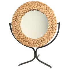 1950s Adrien Audoux and Frida Minet Exclusive Large Rope Mirror